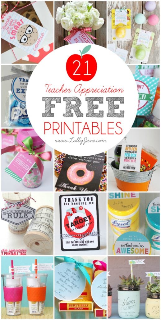 Teacher Appreciation |Free Printable Tag