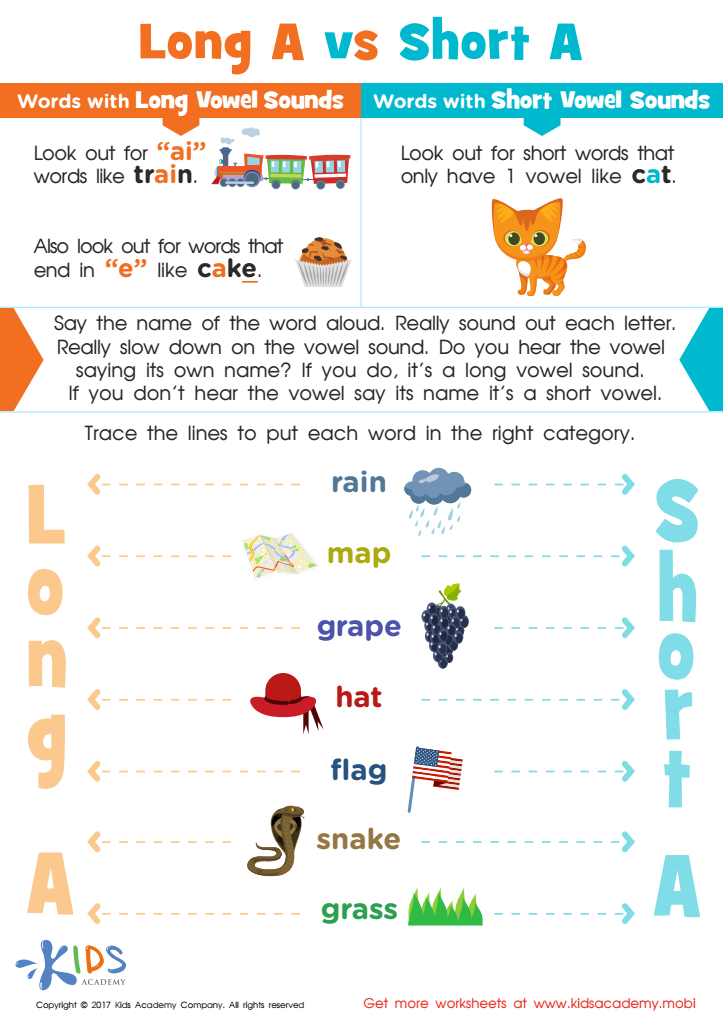 long a and short a worksheet