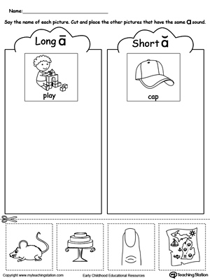 long a and short a worksheet