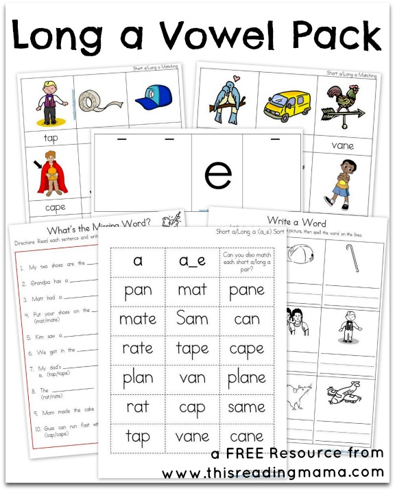 long a vowel worksheet