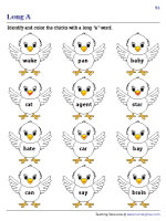 Vowels Worksheets | Long Vowel Words Worksheets
