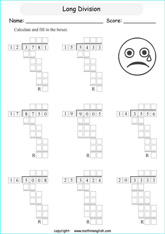 long division grade 5