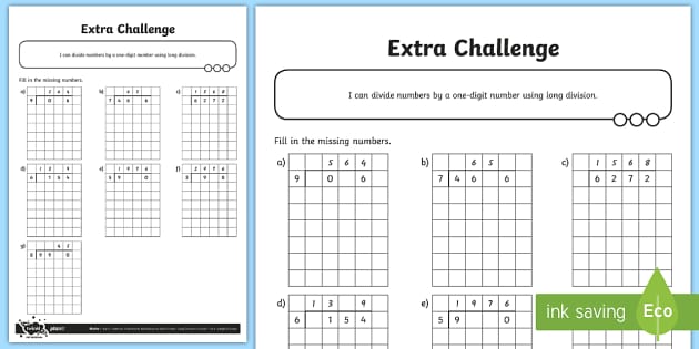 long division no remainder worksheet 4th grade