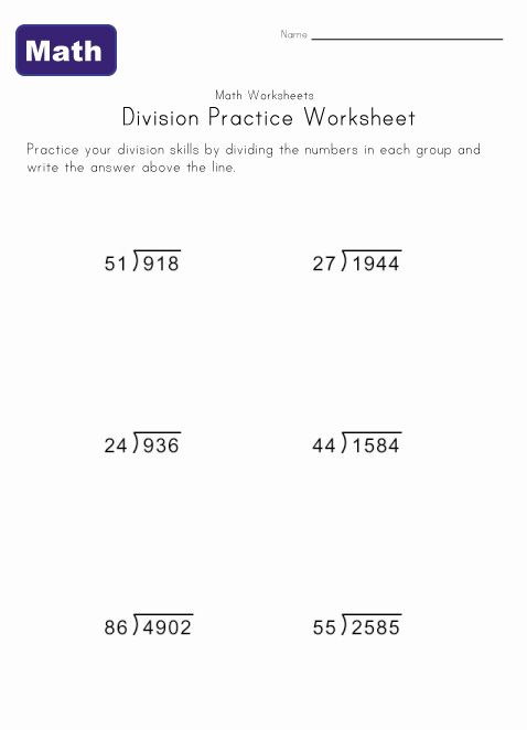 Long Division Worksheets | Long division worksheets, Division ...