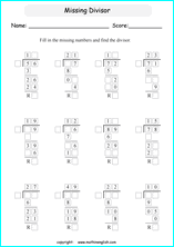 long division step by step worksheet