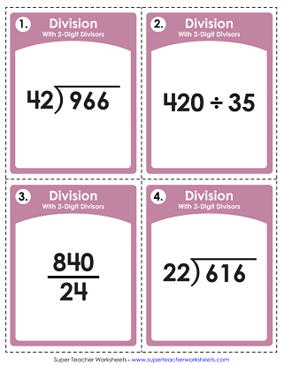 long division with 2 digit divisors worksheet