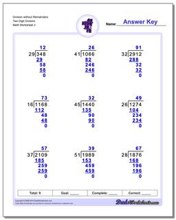 long division with two digit divisor worksheet