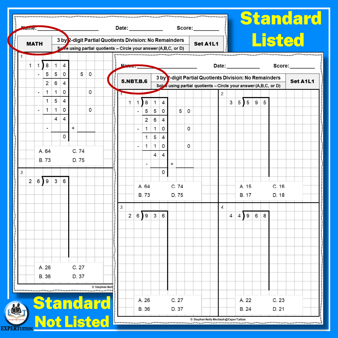 Division Strategies for Grade 5 Worksheets: 2 Digit Divisors ...