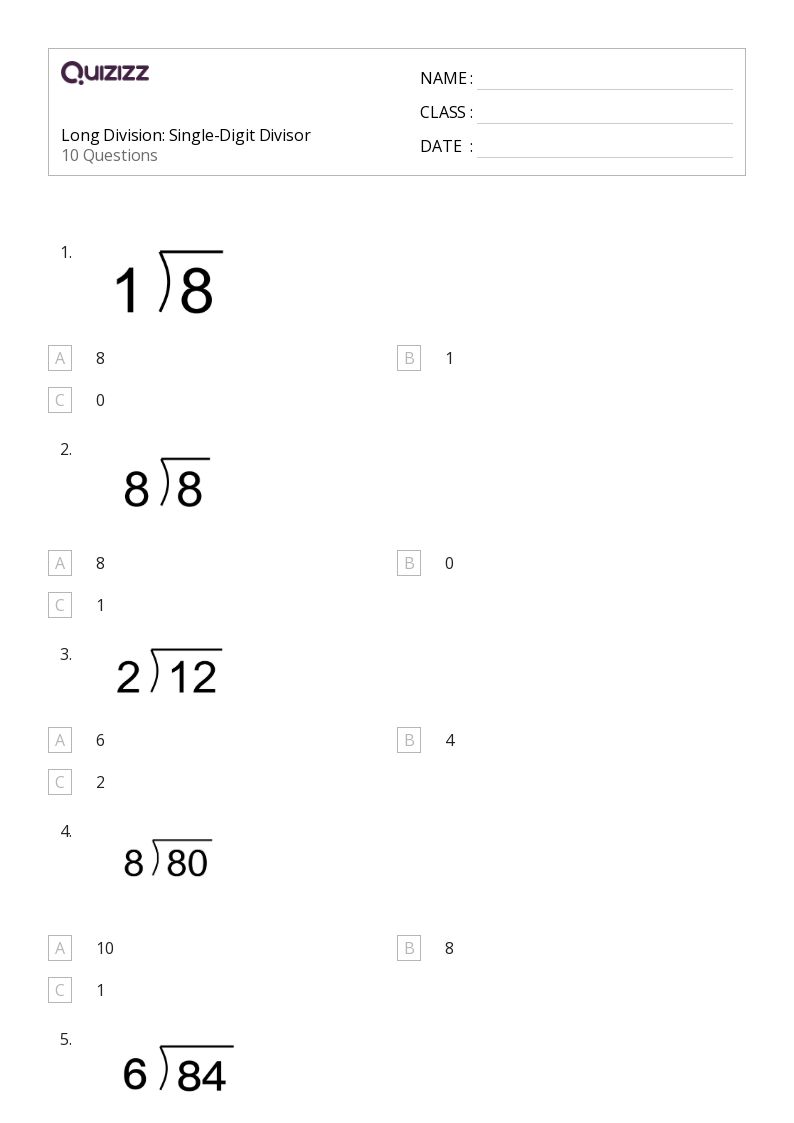 long division worksheet 2 digit divisor