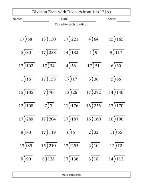 long division worksheet 4th grade