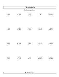 long division worksheet 5th grade
