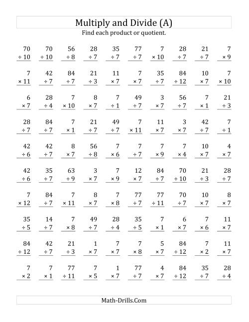 long division worksheet 7th grade