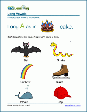 long i worksheet for kindergarten