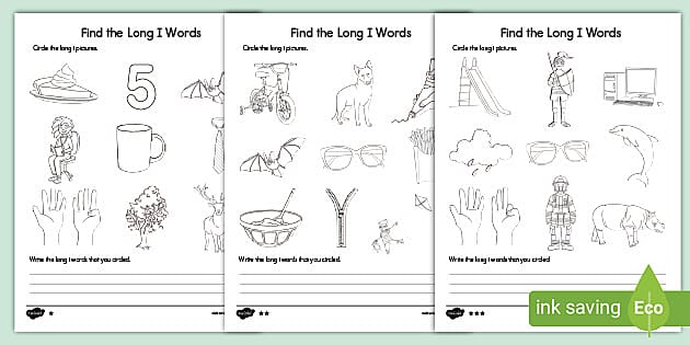 Long Vowel I Worksheet | All Kids Network