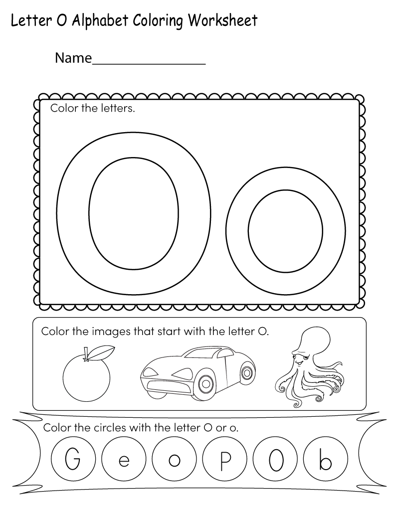 long letter o worksheet