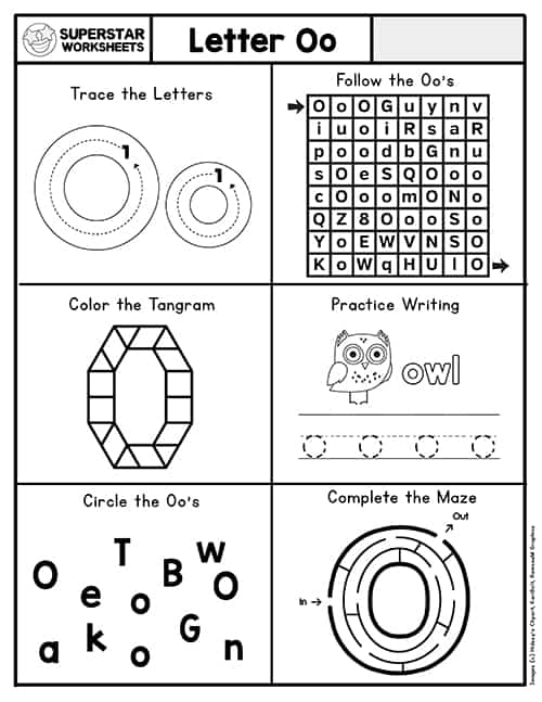 Letter O Worksheet -Worksheets Library