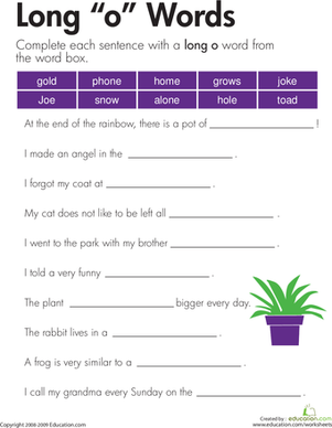 Long o Vowel Pack {Free Printable}