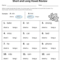 Printable Long O/Short O Worksheets 