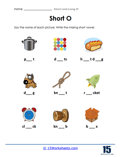 Short and Long O Worksheets - 15 Worksheets Library