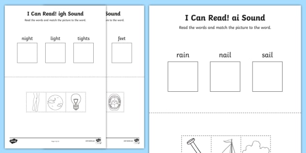 Phase 3 Vowel Digraph Worksheets: I Can Read! - Phonics - Twinkl