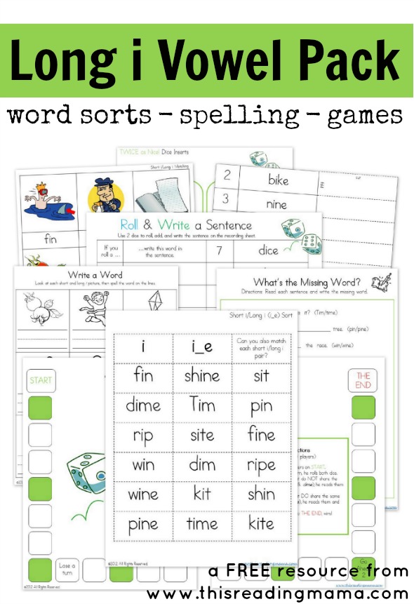 Long i Vowel Pattern (FREE Printable Pack)