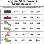 long vowel worksheet for first grade