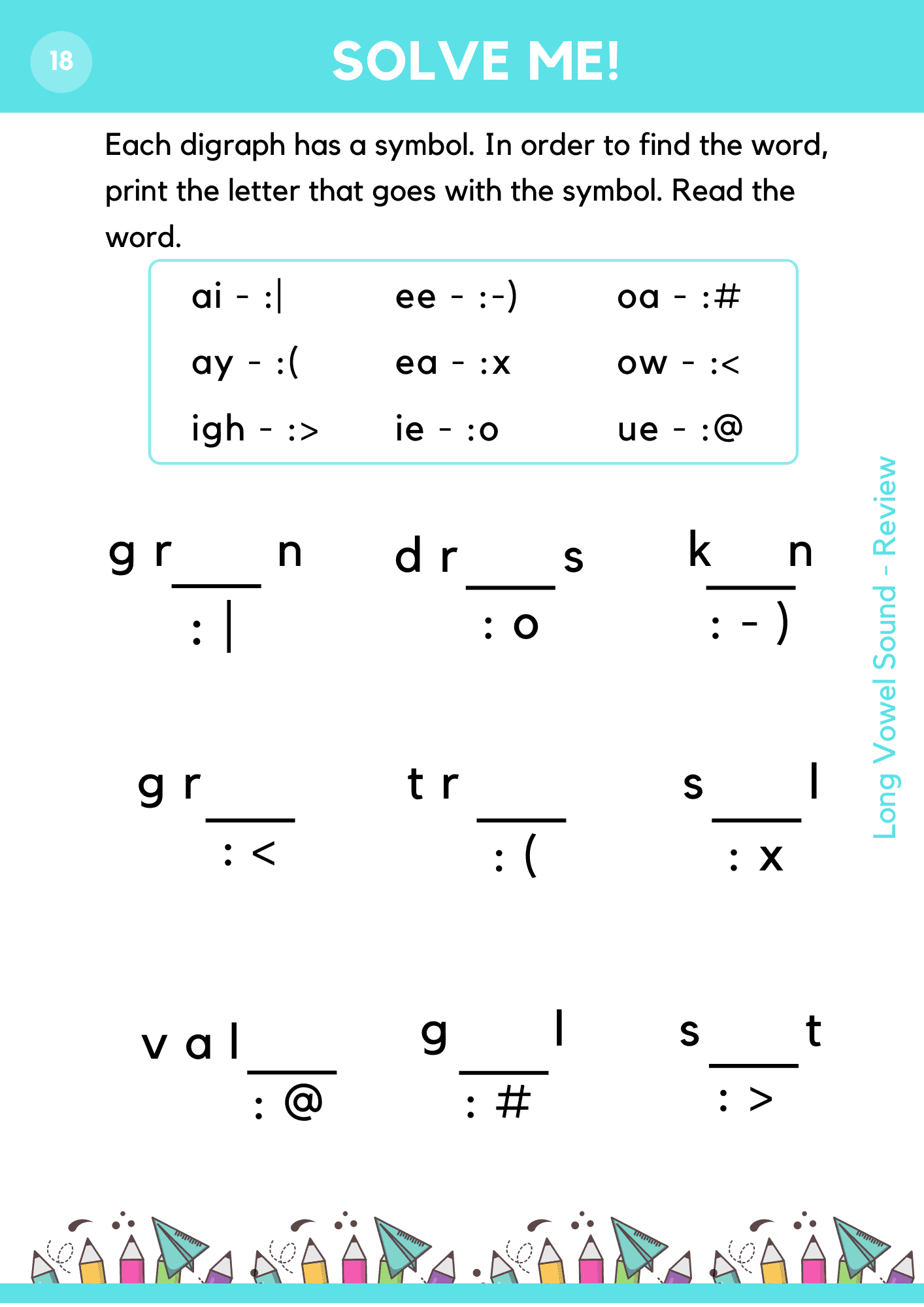 Phonics Worksheets for Kids (pdf) - LURN Phonics Workbook Level 2