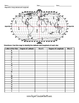 longitude and latitude worksheet for kids