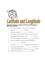 longitude latitude worksheet 4th grade