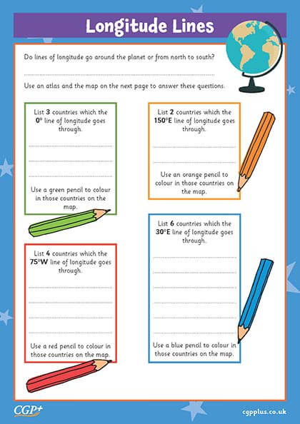 Longitude Lines (Years 5-6) | CGP Plus
