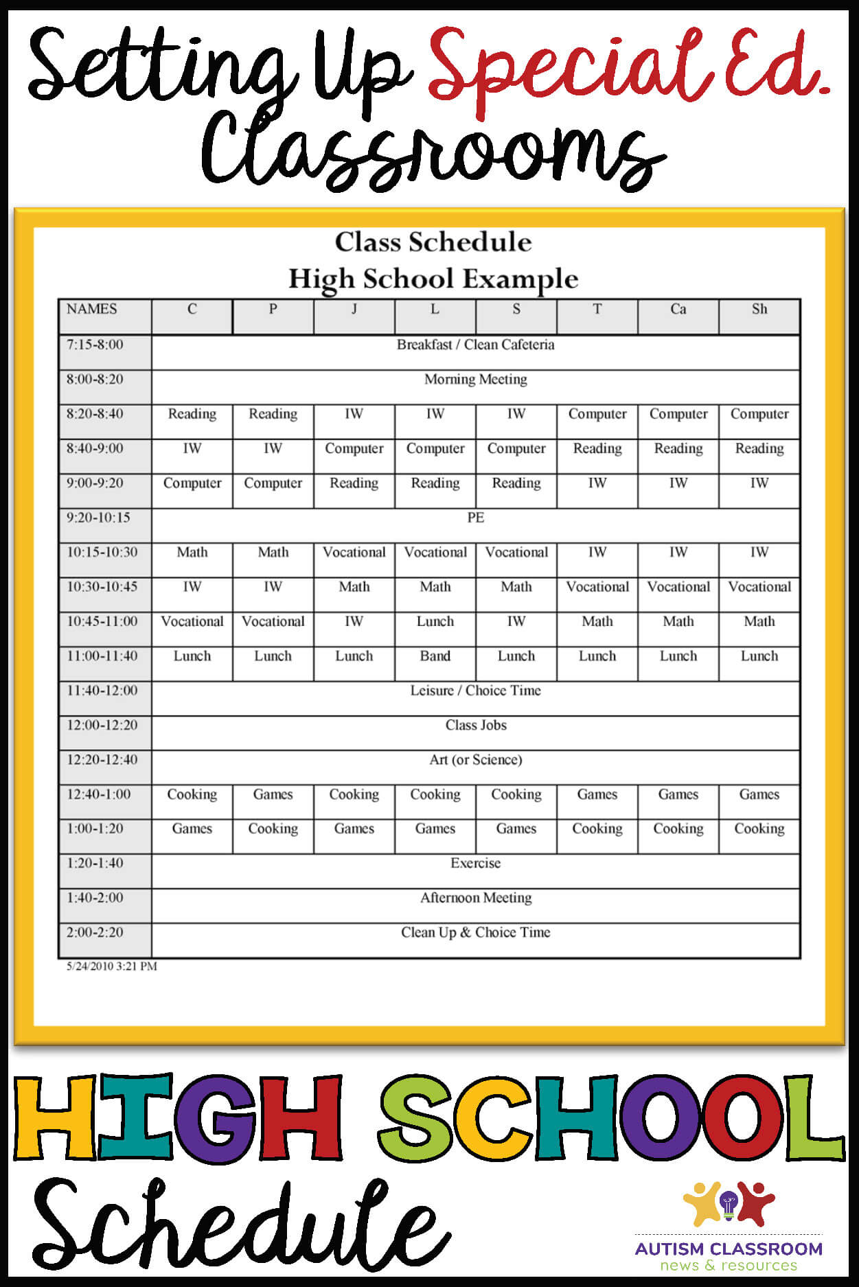 looking for life skills activities for special needs