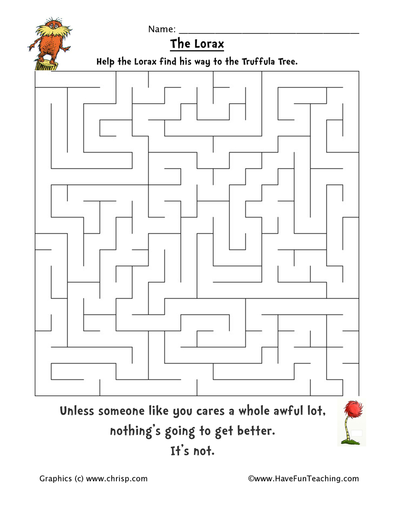 Dr. Seuss The Lorax Maze  