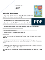 Dr. Seuss The Lorax Worksheet - Lesson Plan | PDF