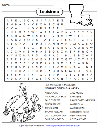 louisiana history worksheet