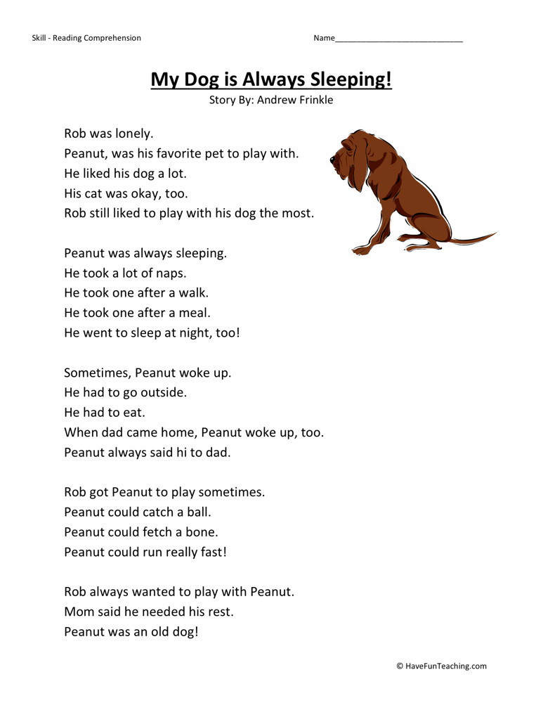 Love me, love my dog worksheet  