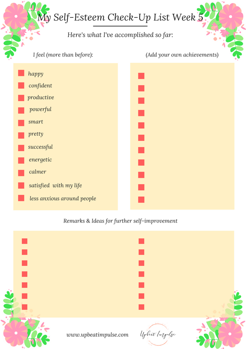 Self Esteem Workbook PDF