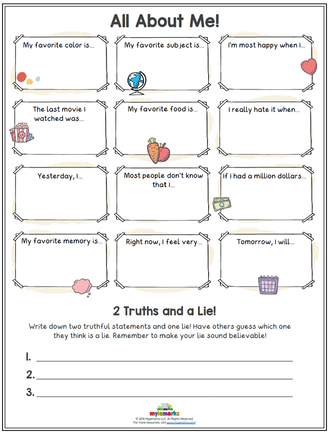 Self-Esteem and Character Building Worksheets for Kids and Teens