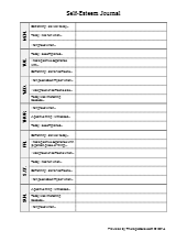 Self-Esteem Journal - Free Social Work Tools and Resources ...