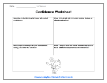 Self Esteem Worksheets