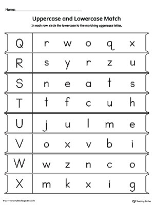 FREE* Match Uppercase to Lowercase Letter A-B-C-D-E-F-G-H ...