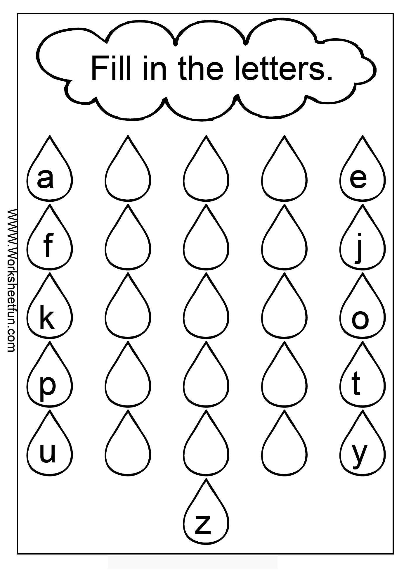 Missing Lowercase Letters - Missing Small Letters / FREE Printable ...