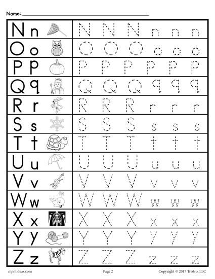 Uppercase and Lowercase Letter Tracing Worksheets! | Letter ...