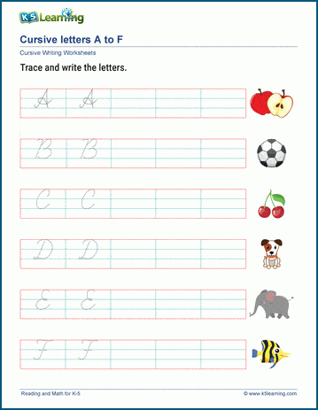 lowercase cursive alphabet worksheet