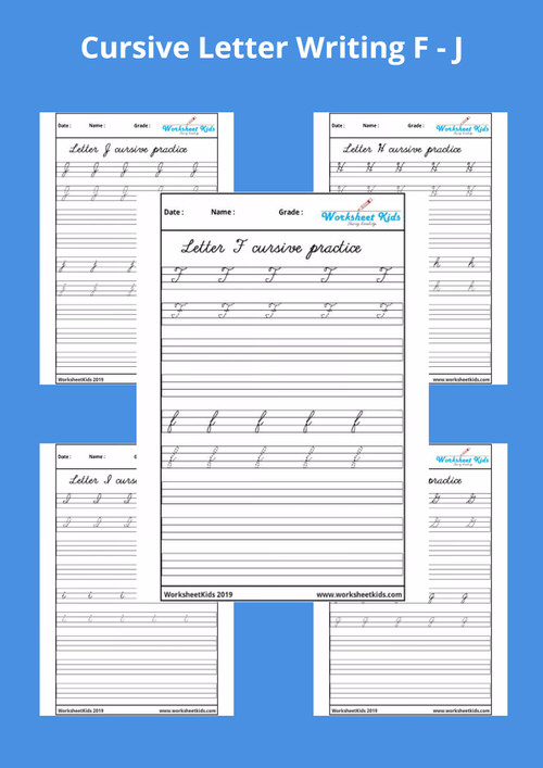 Uppercase and lowercase cursive letter writing worksheets A-Z ...