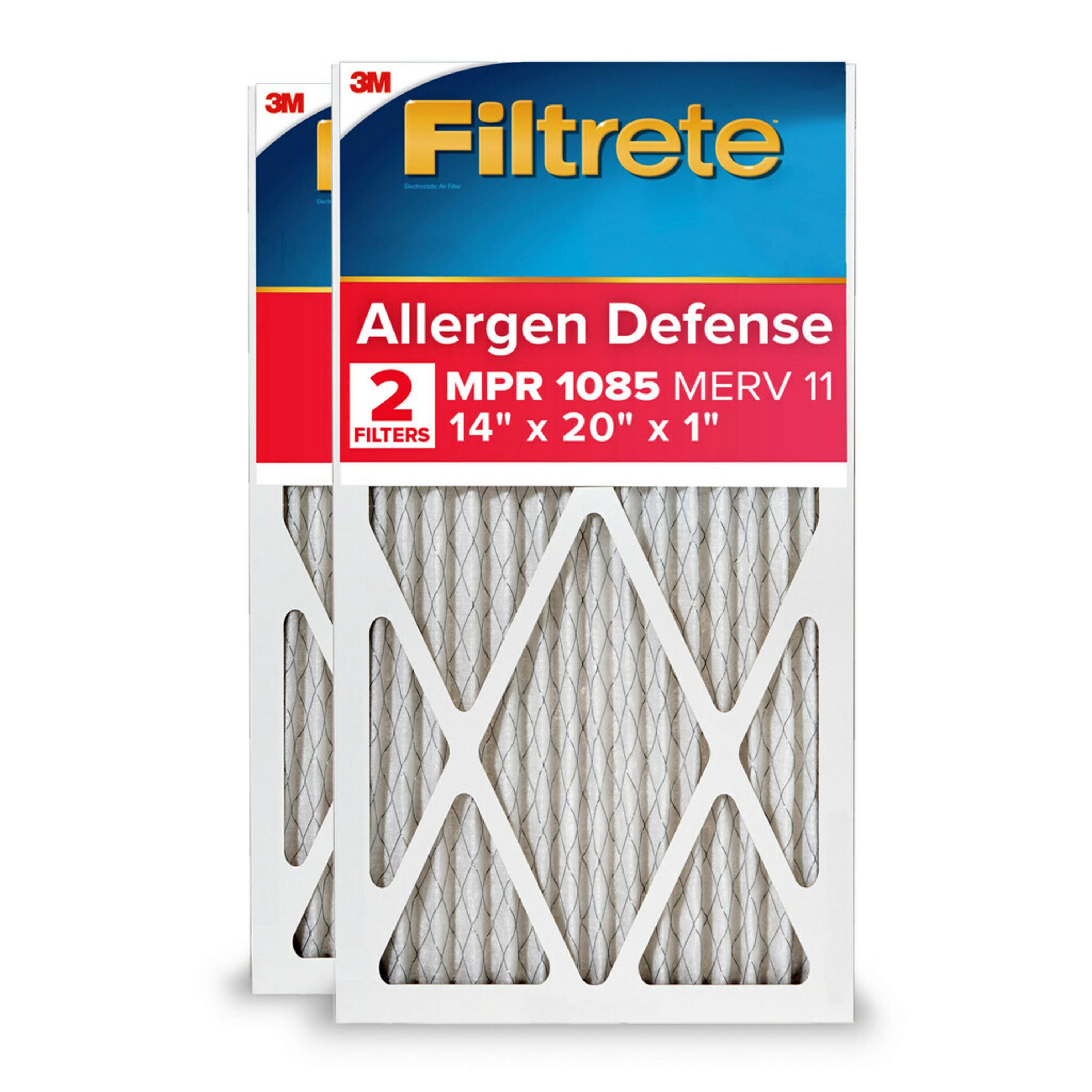 Filtrete 14-in W x 20-in L x 1-in MERV 11 1085 MPR Allergen ...