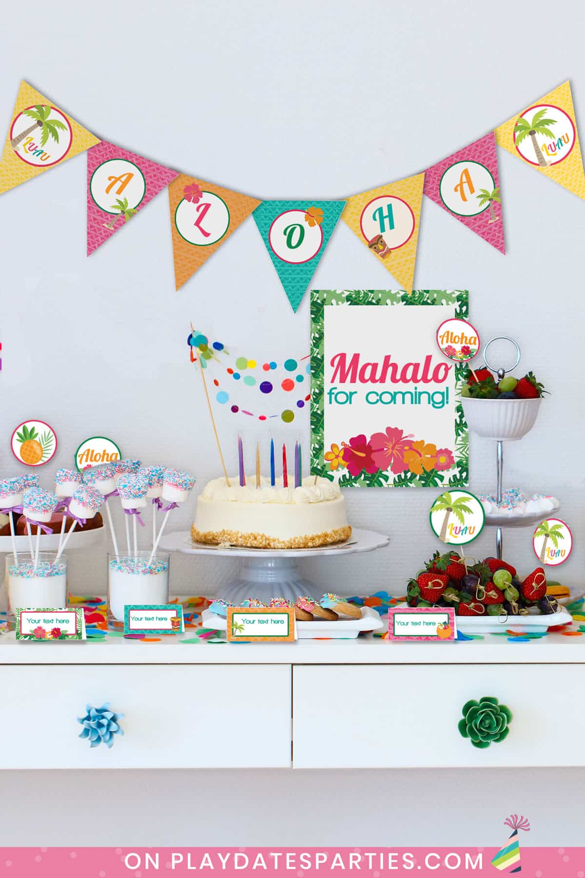 Hawaii Aloha Party Decor Flamingo Pineapple Turtle Leaf Balloon ...