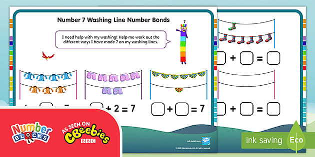 ? Washing Line Number Game | Numberblocks 7 Resources | Twinkl