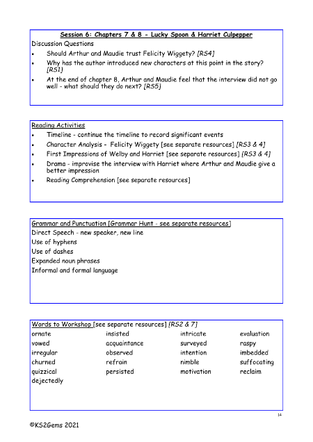 Brightstorm - Session 6: Chapters 7 &  8 - Lucky Spoon &  Harriet ...