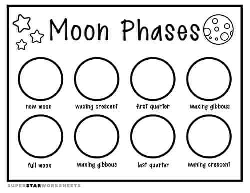 Phases of the Moon Worksheets -Worksheets Library