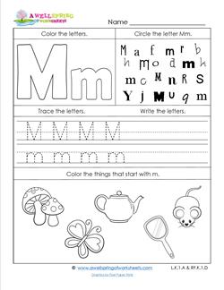 ABC Worksheets - Letter M - Alphabet Worksheets | A Wellspring
